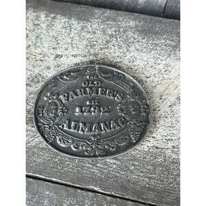 Vintage The Old Farmers Almanac Est. 1792 Belt Buckle Rare Piece